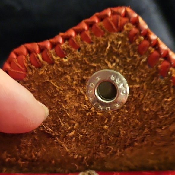 United Carr Vintage Red Leather Crocodile Pattern Card Or Coin Wallet - Picture 11 of 12